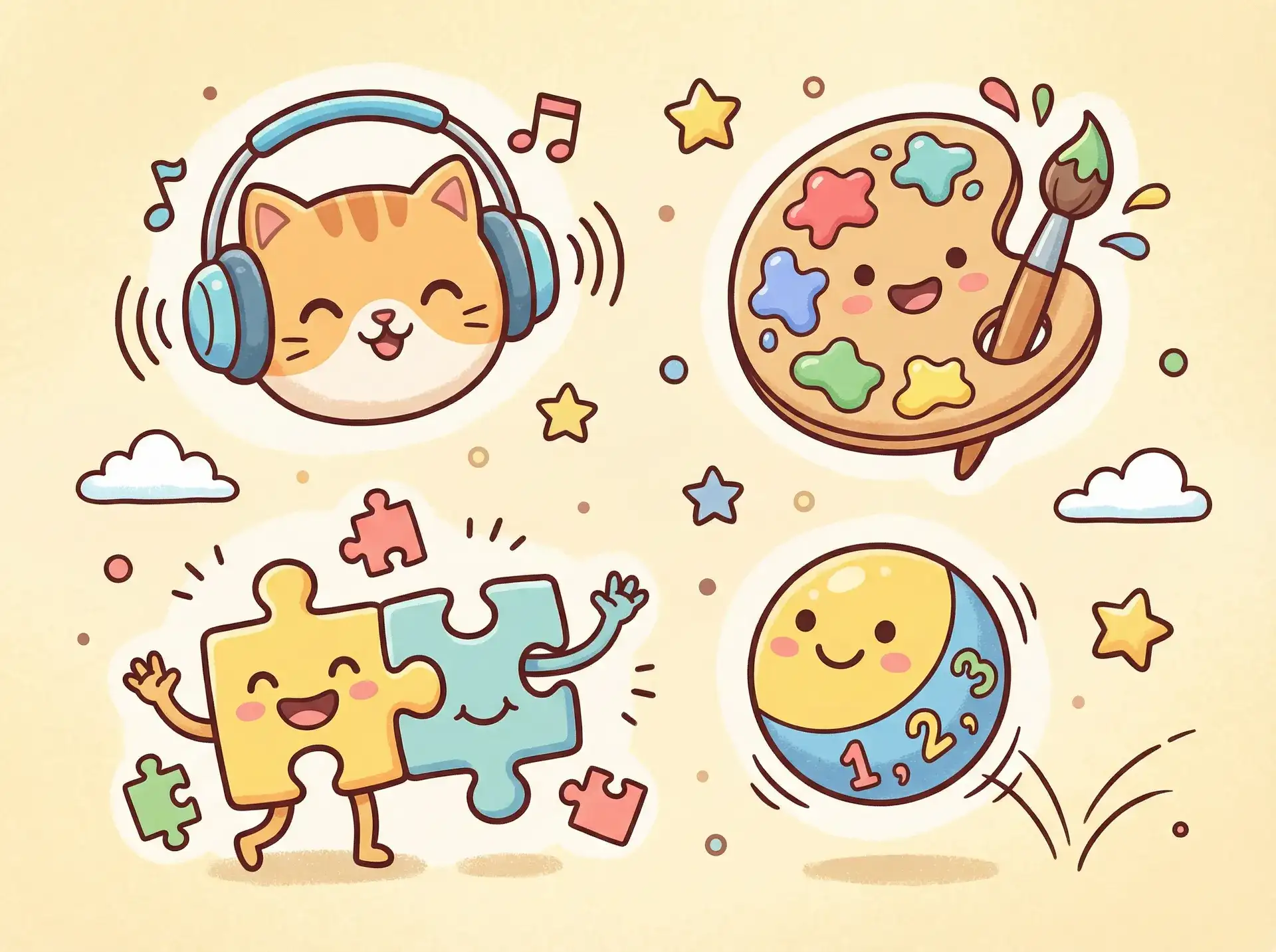 小朋友的手工作品 - 发财日记电影 益智创作